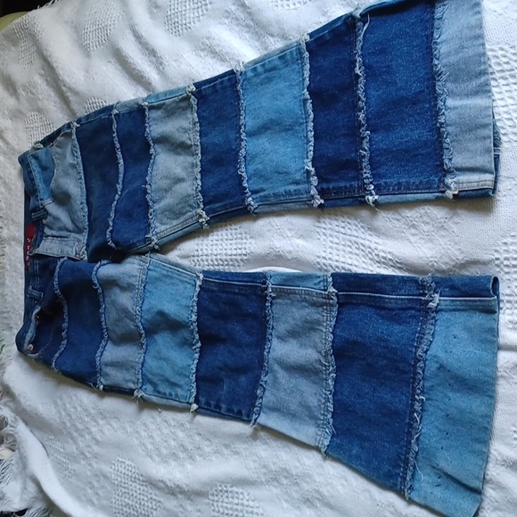 Y2k Zana Di Patch Flare Jeans Size 8 - Picture 5 of 12